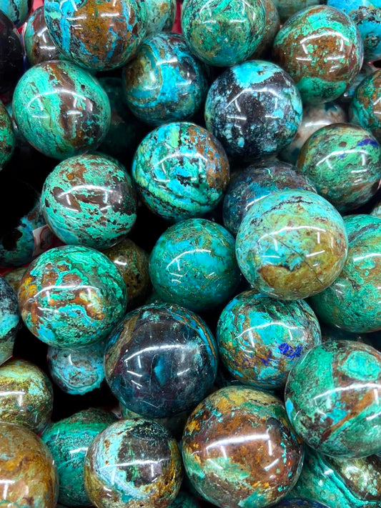 Chrysocolla Azurite Malachite Sphere 2"