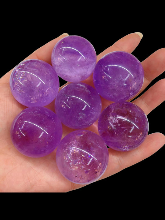 Clear Amethyst Mini Sphere 1-1.5"