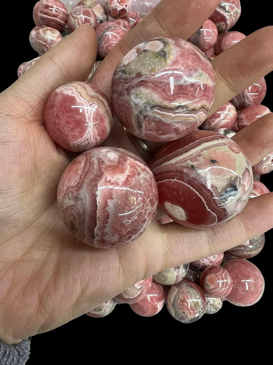 Rhodochrosite Sphere 1-3"