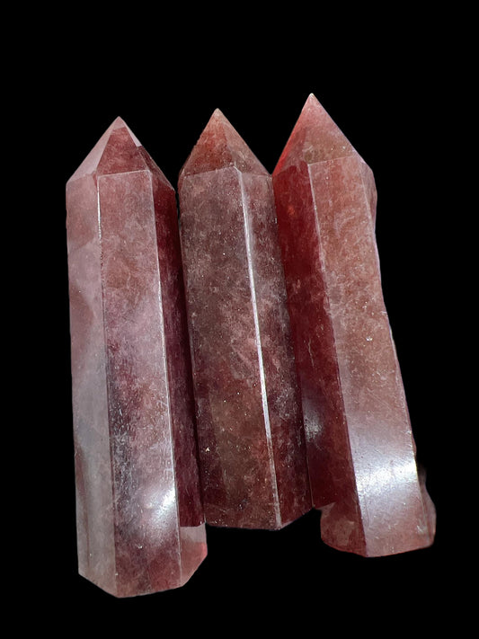 Strawberry Quartz Tower 3"