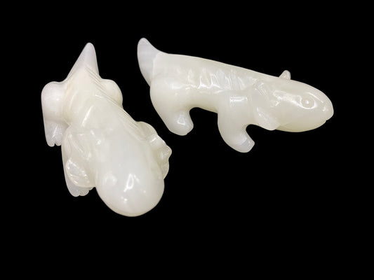 Axolotl Carving - White Onyx 2.5"