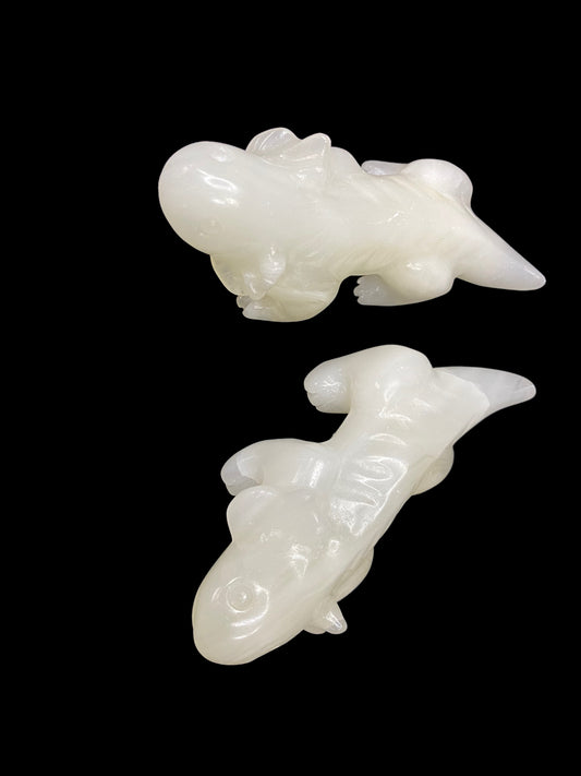 Axolotl Carving - White Onyx 2.5"