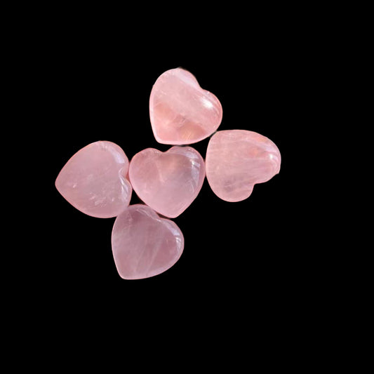 Rose Quartz Heart 1"