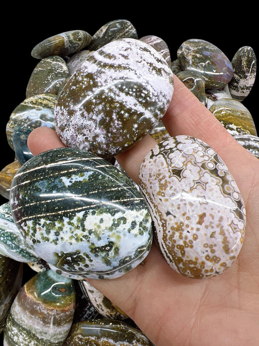 Ocean Orbicular Jasper Palmstone 2"